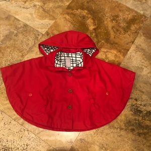 Red toddler girls Tahari poncho